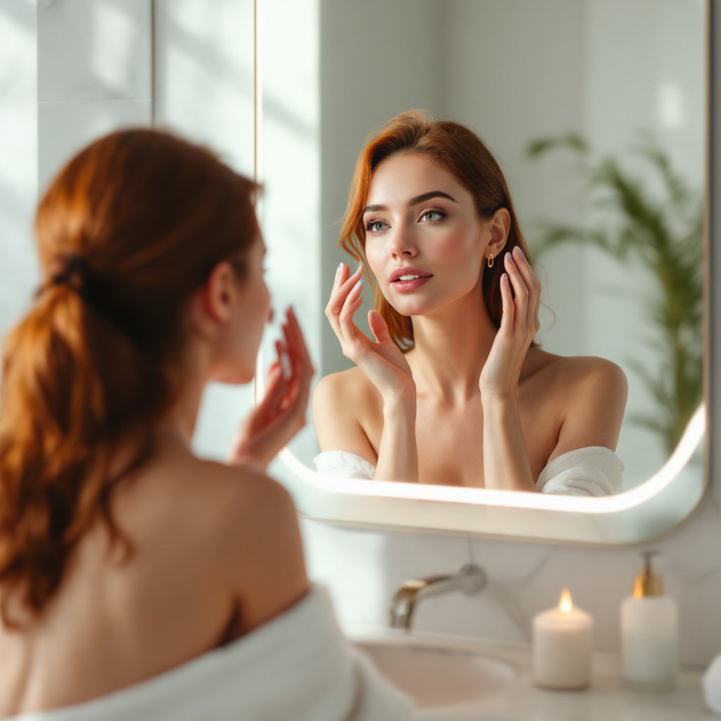 Smart Touch LED Makeup Mirror – Dimmable & Rechargeable