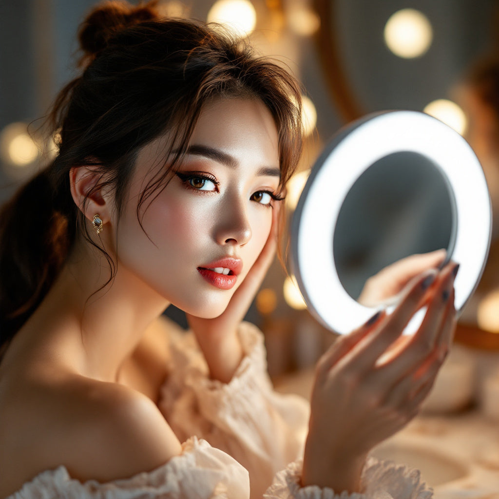 Illuminated Dual Magnifying Mirror – 1x/10x, USB-C Rechargeable