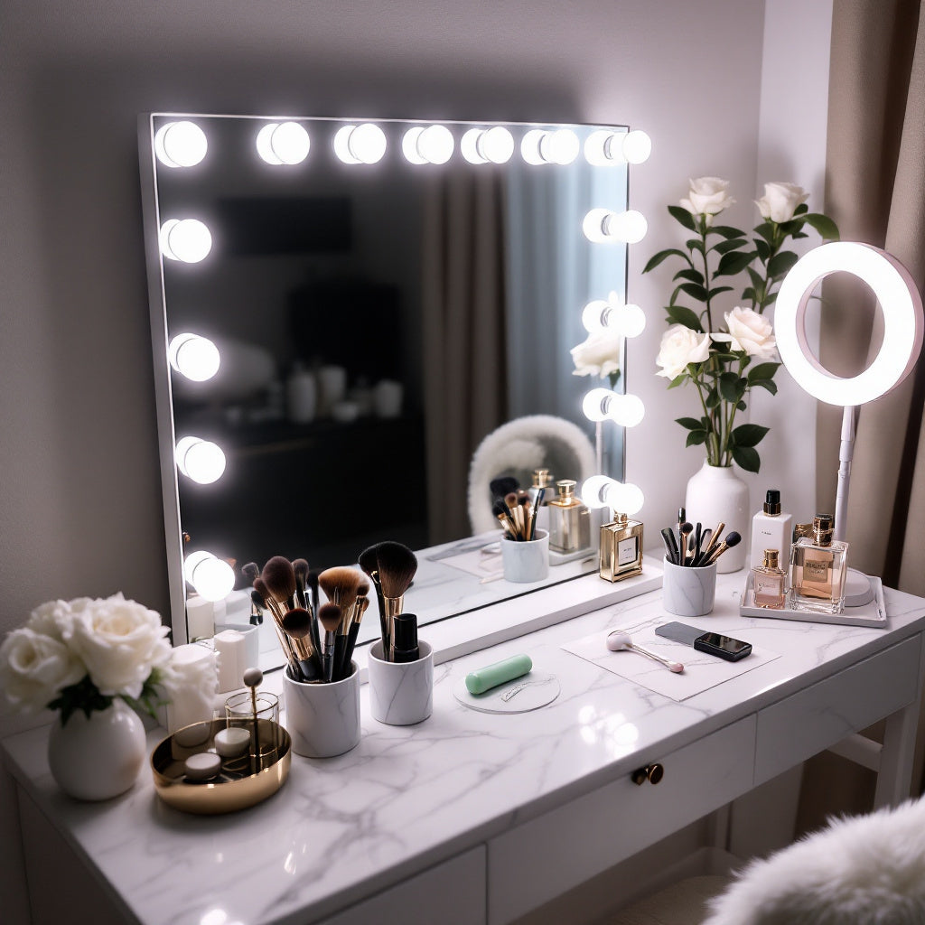 360° Rotating Acrylic Vanity Organizer — Spinning Beauty Station Storage