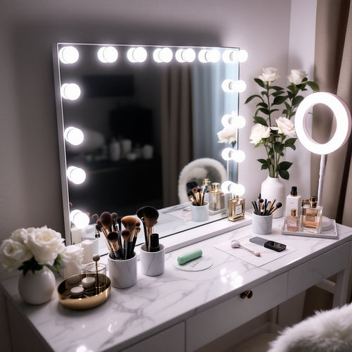 360° Rotating Acrylic Vanity Organizer — Spinning Beauty Station Storage