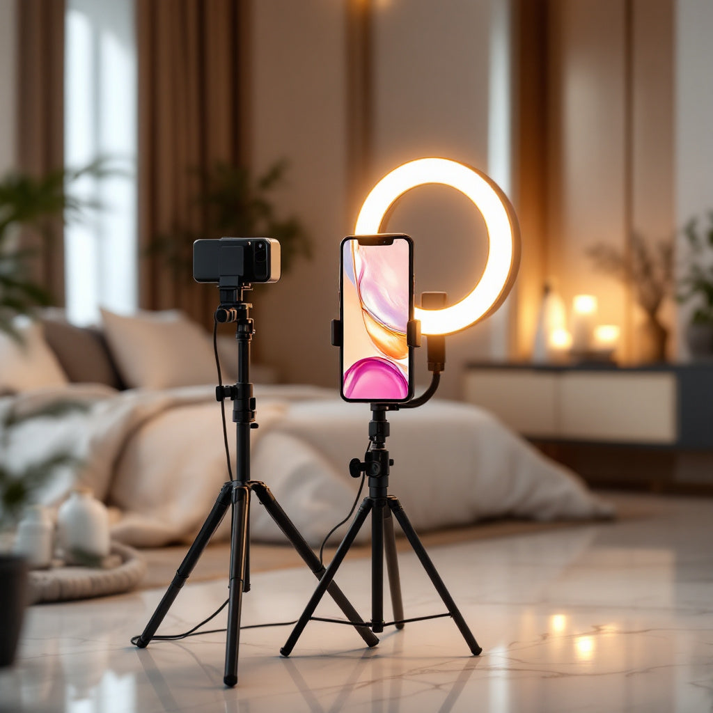 The Creator Studio Set — Hollywood Mirror + Ring Light Bundle