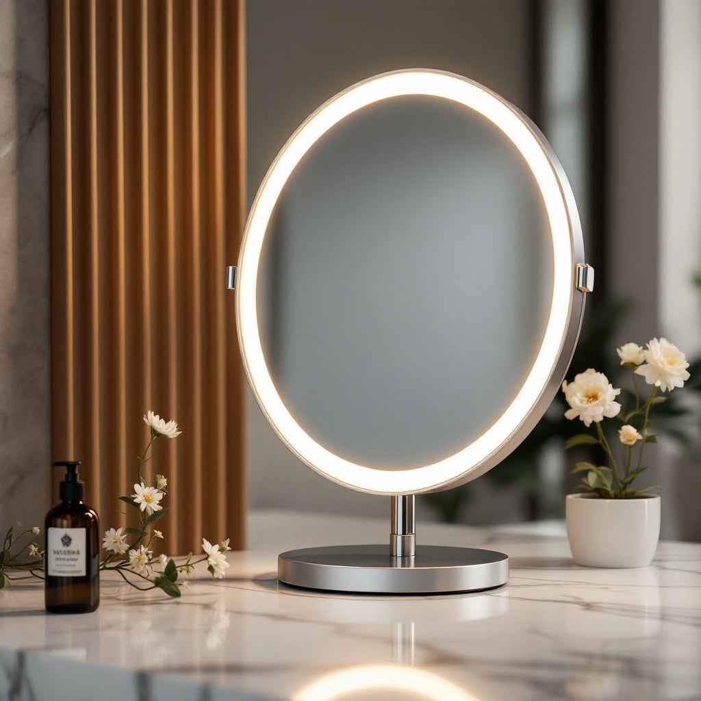 Illuminated Dual Magnifying Mirror – 1x/10x, USB-C Rechargeable