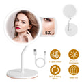 Illuminated Dual Magnifying Mirror – 1x/10x, USB-C Rechargeable