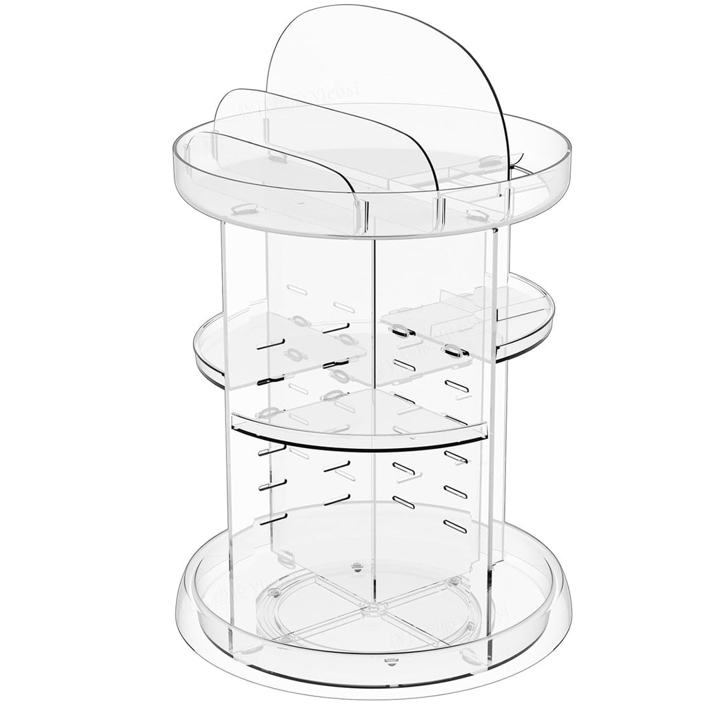 360° Rotating Acrylic Vanity Organizer – Spinning Makeup & Skincare Storage